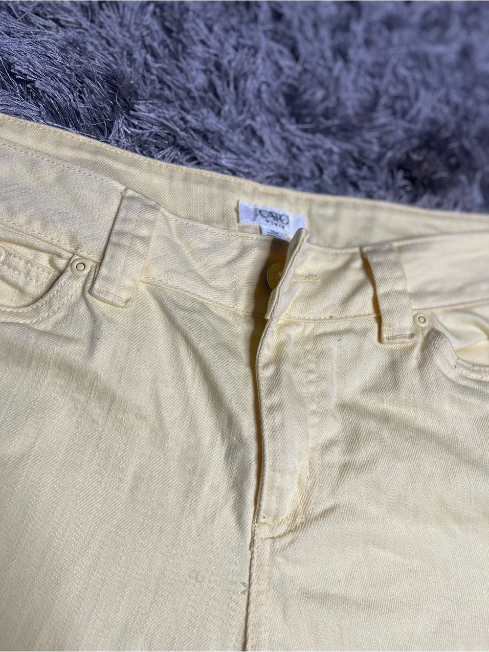 Men's Light Yellow Denim Jean Shorts